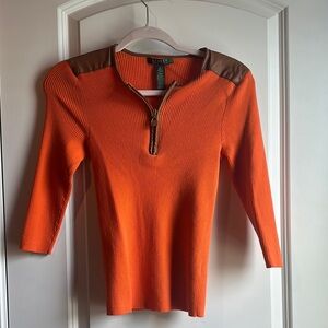 Ralph Lauren Vibrant Orange Ribbed Sweater
